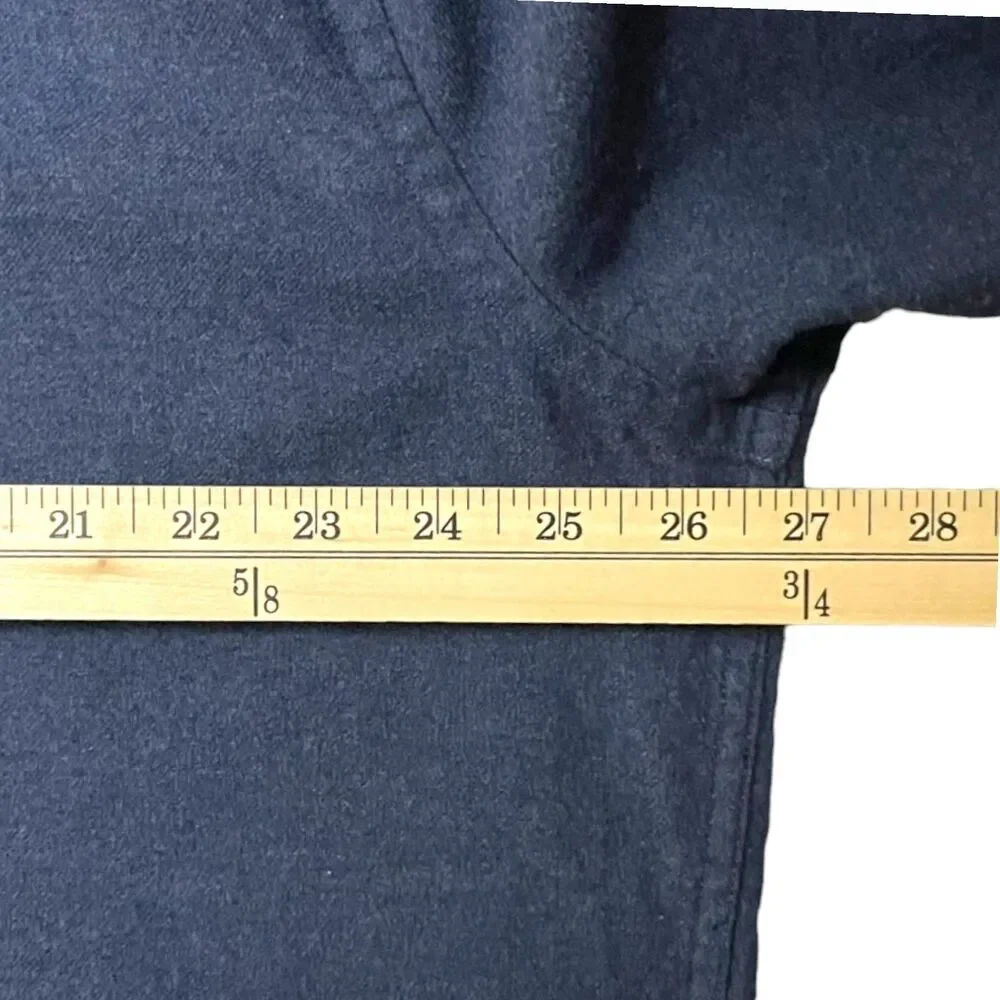 UNTUCKit Sherwood Navy Blue Flannel Shirt Relaxed Fit Mens XXL